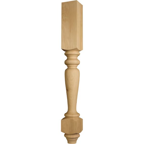 34 1/2 x 4 Grand Harvest Island Post in Beech, Osborne Wood Products, Mfr#: 1416BCH